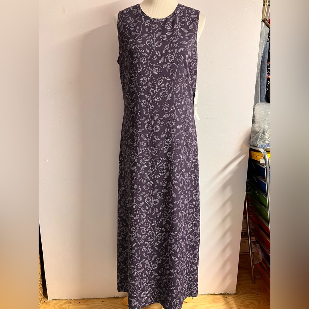 Women’s Sleeveless Maxi Dress Size 10, Dark Plum, NWT, Josephine Chaus